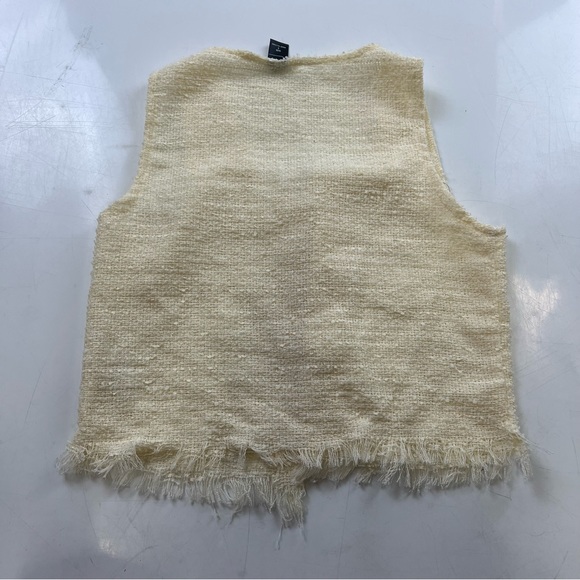 Dazy women’s beige sleeveless button down vest S L32-1 - Picture 3 of 6